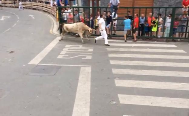 Susto en el encierro de Rincón de Soto