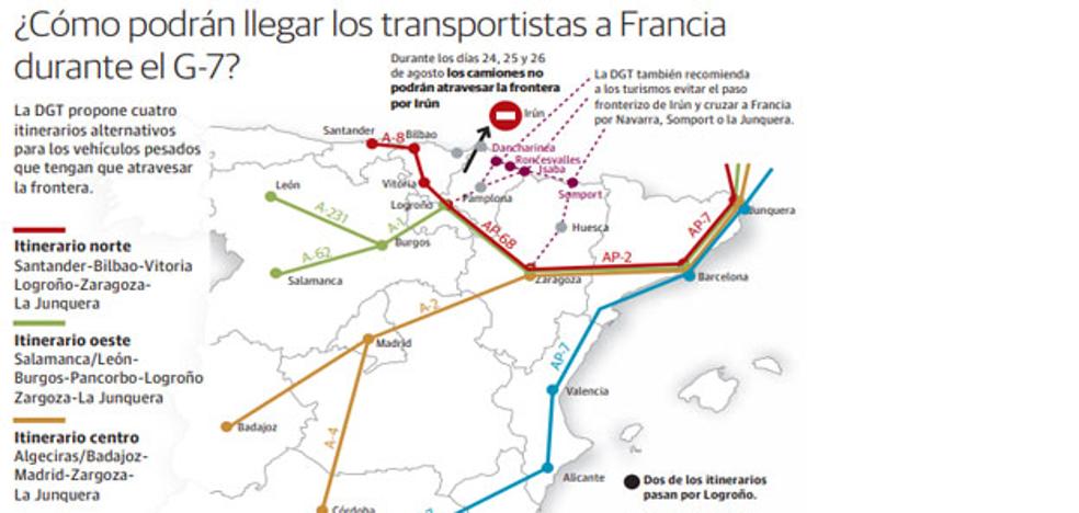 La frontera de Irún, cerrada del 24 al 26 para el tráfico pesado