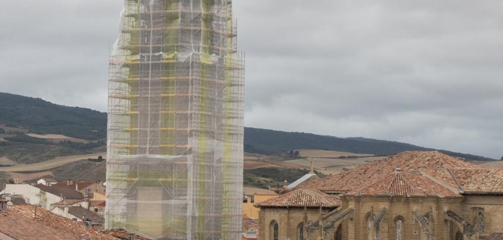 Acaba la instalación del andamio de la torre tras cinco semanas