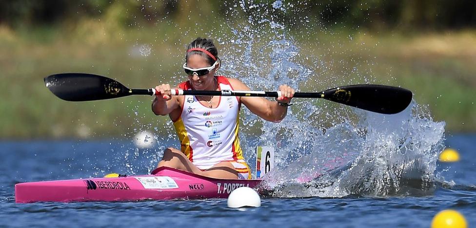 Teresa Portela, entre la piragua y los biberones, camino de Tokio