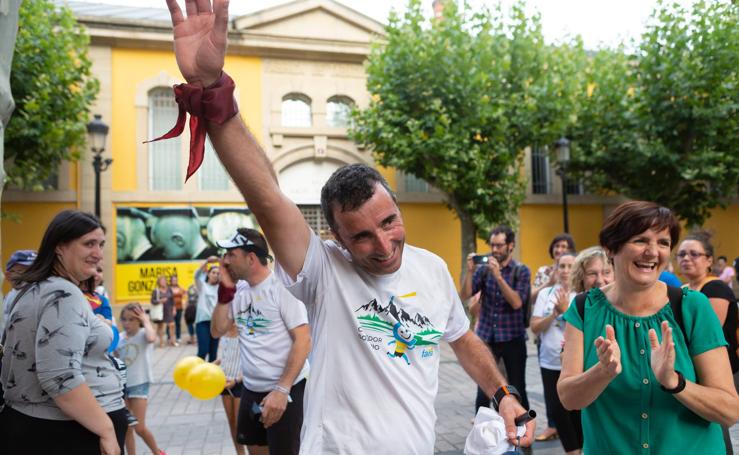 Así ha sido la llegada del Corredor Solidario a Logroño