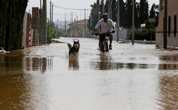 Hallado con vida en Alicante un hombre arrastrado por el agua cuando iba en un 'quad'