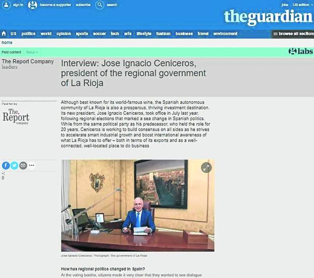 El día que Ceniceros apareció en The Guardian