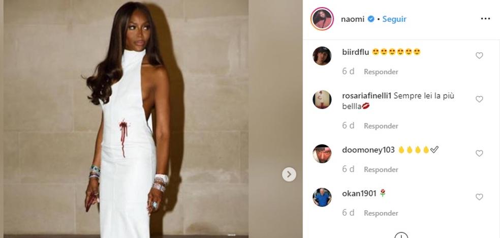 Naomi Campbell se 'mete' un tiro