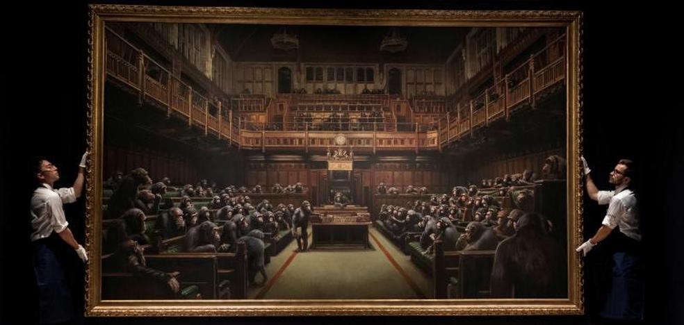 Banksy hace caja con los primates de Westminster