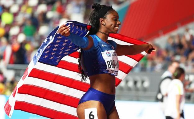 Brittany Brown, pluriempleada para salvar el orgullo de la velocidad yanqui