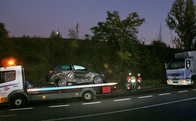 Accidente en la LR-113, a la altura del cruce de Cárdenas