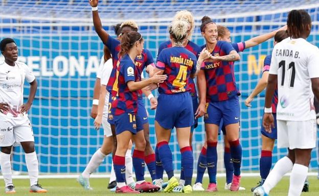Lógica derrota del Logroño ante el líder Barcelona