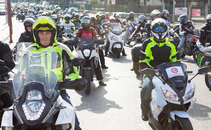 Manifestación de motoristas en Logroño