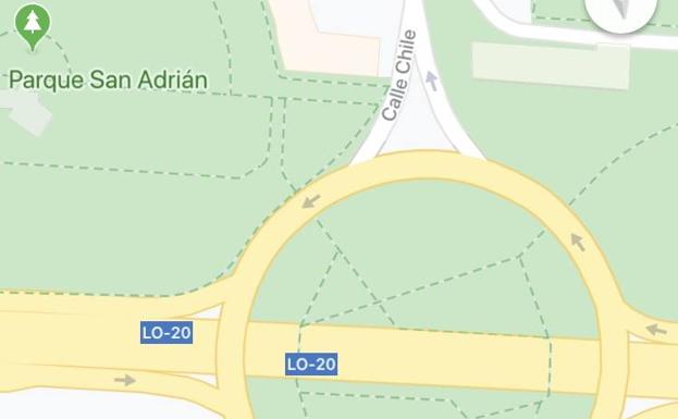 Una mujer resulta herida tras colisionar tres coches en la circunvalación logroñesa