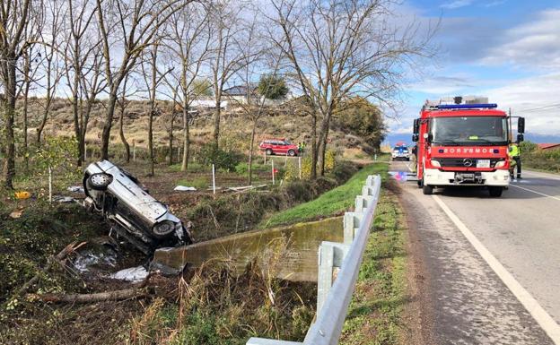 Un vecino de Tricio fallece en un accidente en la LR-137 en Entrena