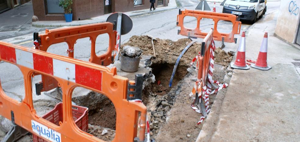 Corte del agua potable por obras en Nájera