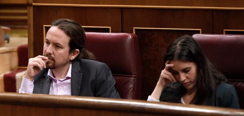 Los ministros de Unidas Podemos: Iglesias, Montero, Garzón, Díaz y Castells