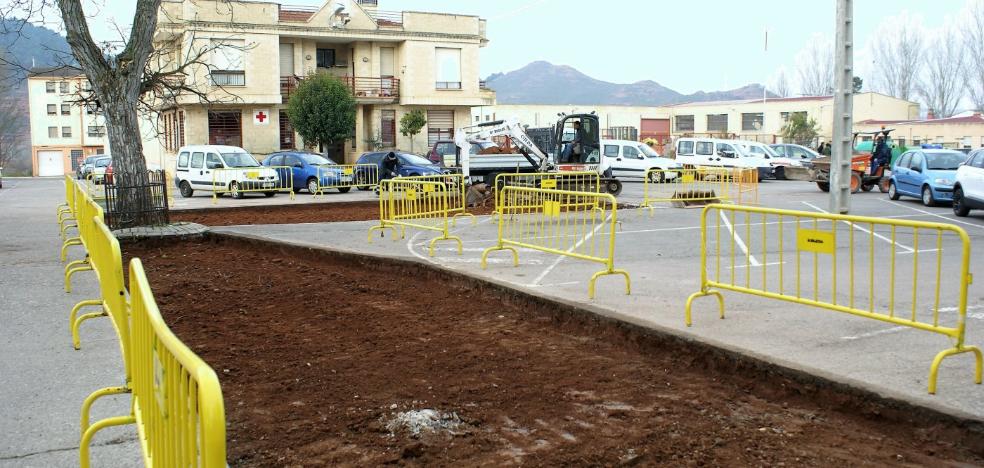 Arreglo del aparcamiento del cementerio de Nájera