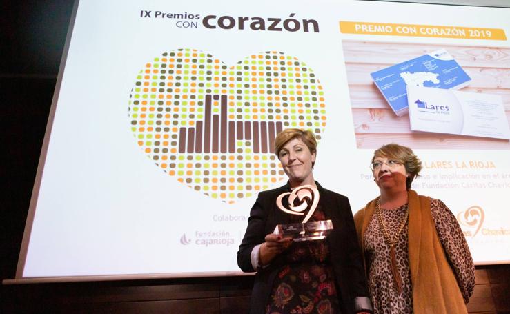 La Fundación Cáritas Chavicar entrega sus IX Premios con Corazón a ESD, Lares La Rioja y la Cámara de Comercio