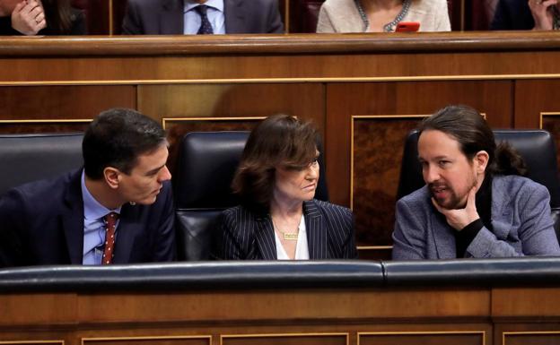 Sánchez e Iglesias solventan a medias la primera crisis del Gobierno de coalición