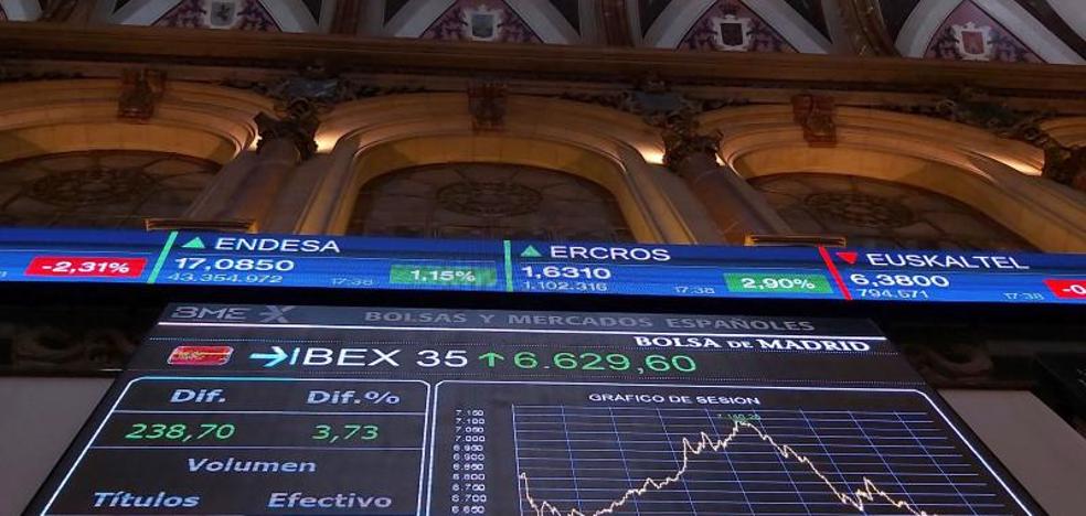 El Ibex-35 se hunde otro 8%, pero salva la cota psicológica de los 6.000 puntos