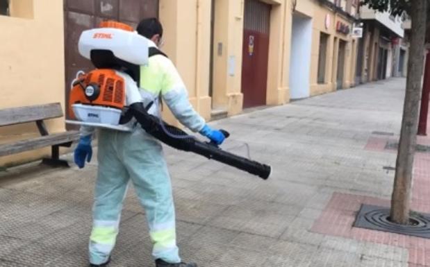 Nueva maquinaria para desinfectar la ciudad de Haro