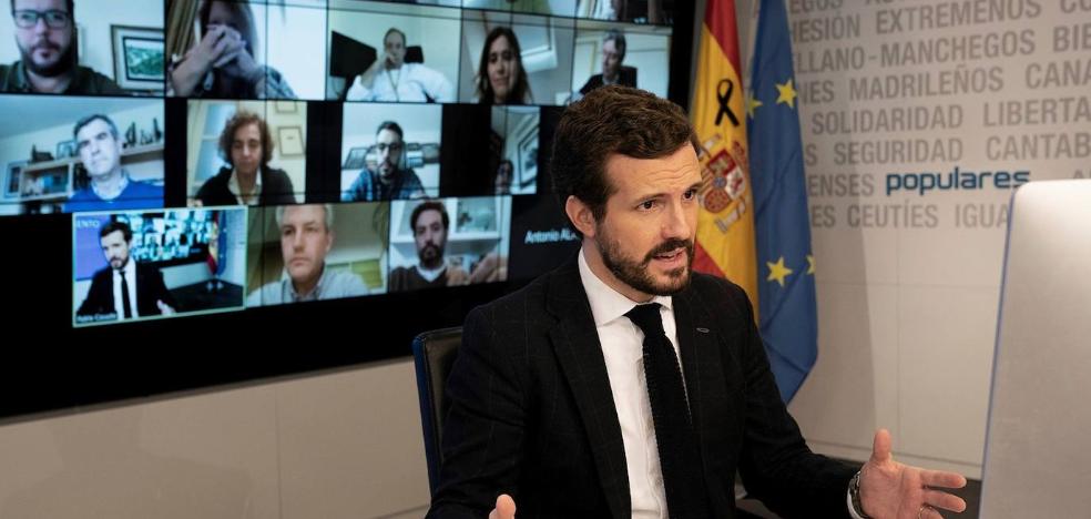 Casado reclama comparecencias semanales de Pedro Sánchez en el Congreso