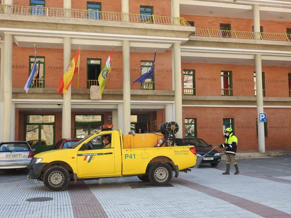 Desinfección en la comarca de Cervera