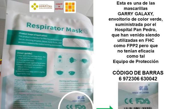 Las mascarillas defectuosas fueron utilizadas «masivamente» en el Hospital de Calahorra