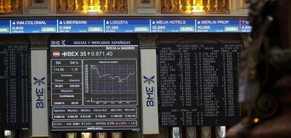 El Ibex-35 cierra con un avance del 1,55% y recupera los 6.800 puntos con los bancos disparados