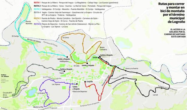 Los deportistas buscan la libertad en el mapa de su municipio