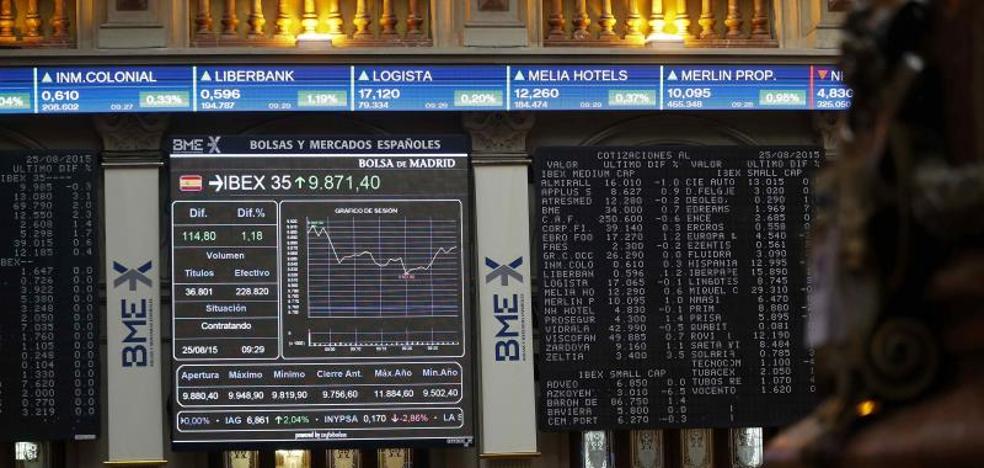 El Ibex-35 baja un 3,6% ante el nuevo choque de EE UU y China