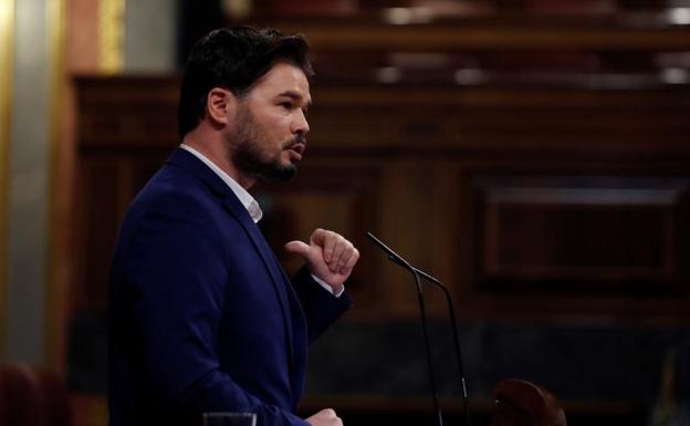 Rufián amenaza a Sánchez: «Sin diálogo, simplemente, no hay legislatura»