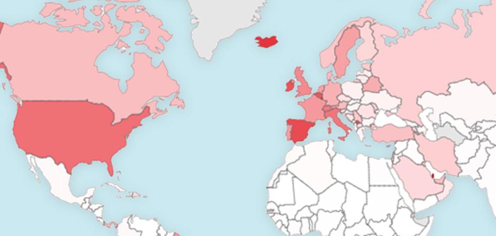 Mapa del coronavirus en el mundo, los datos de la pandemia de la Covid-19