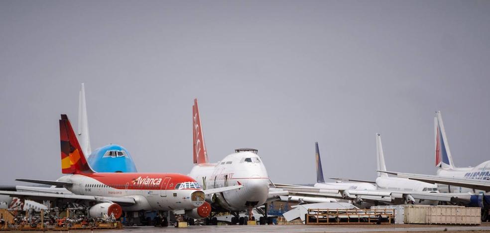 Madrid-Barajas y Teruel, los mayores aparcamientos de aviones de Europa