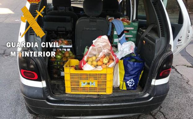 La Guardia Civil incauta 120 kilos de alimentos con destino a Logroño