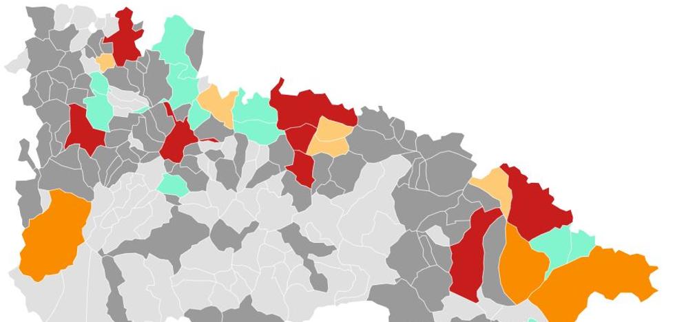 Pueblo a pueblo: los 59 casos de esta semana, en 10 localidades