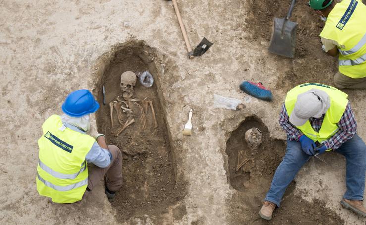 Aflora una necrópolis, presumiblemente visigoda, en Grañón