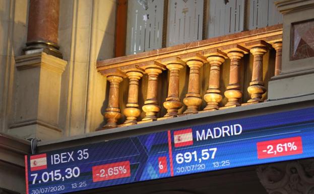 El Ibex-35 cierra julio con una caída del 4,90%