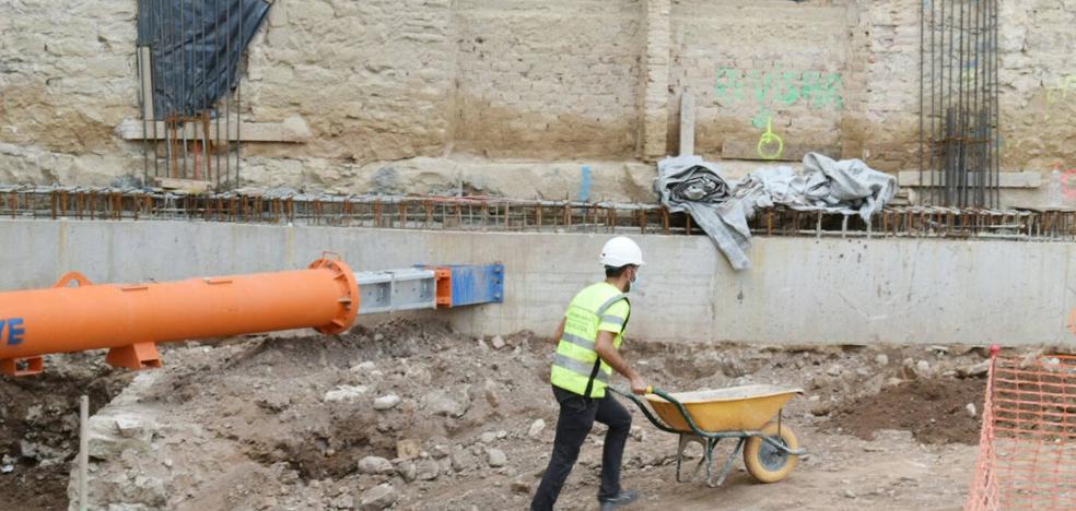 Aparece una muralla de la época de Napoleón en las obras del Sagasta