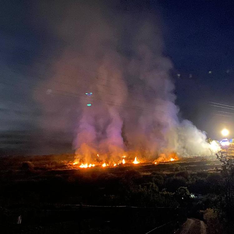 Controlado un incendio en un barranquillo en la zona de San Blas de Arnedo