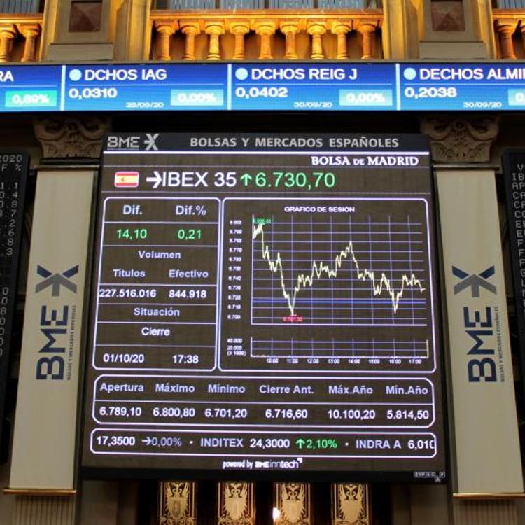 El Ibex-35 salva el día, pese al positivo de Trump en covid-19