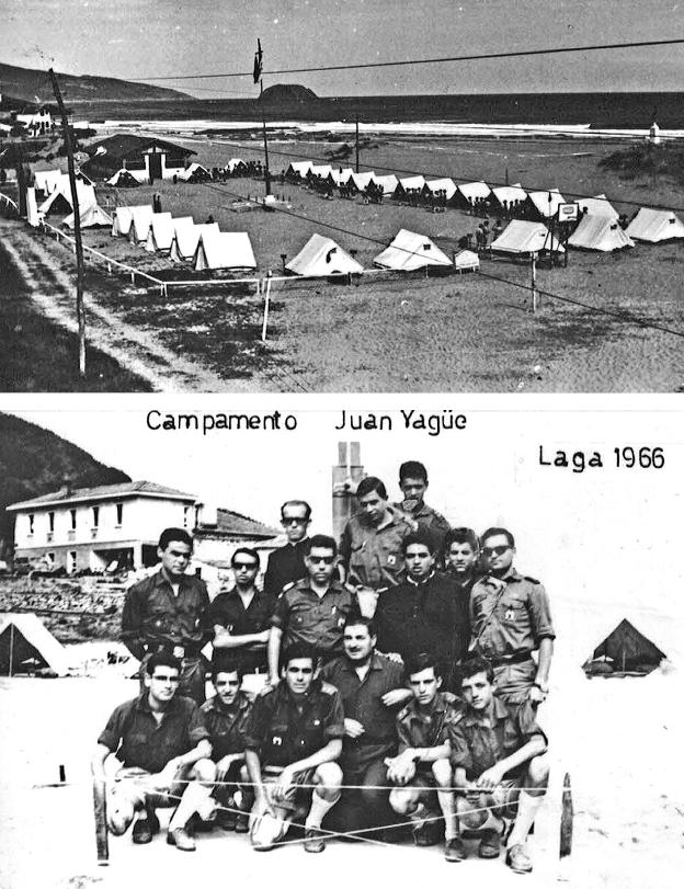 La Retina: campamento de la OJE en la playa vizcaína de Laga