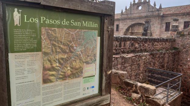 La Guindilla: un cartel informativo «muy cuarteado» en San Millán