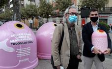 Logroño instala cuatro contenedores rosas por el Día Mundial del Cáncer de Mama