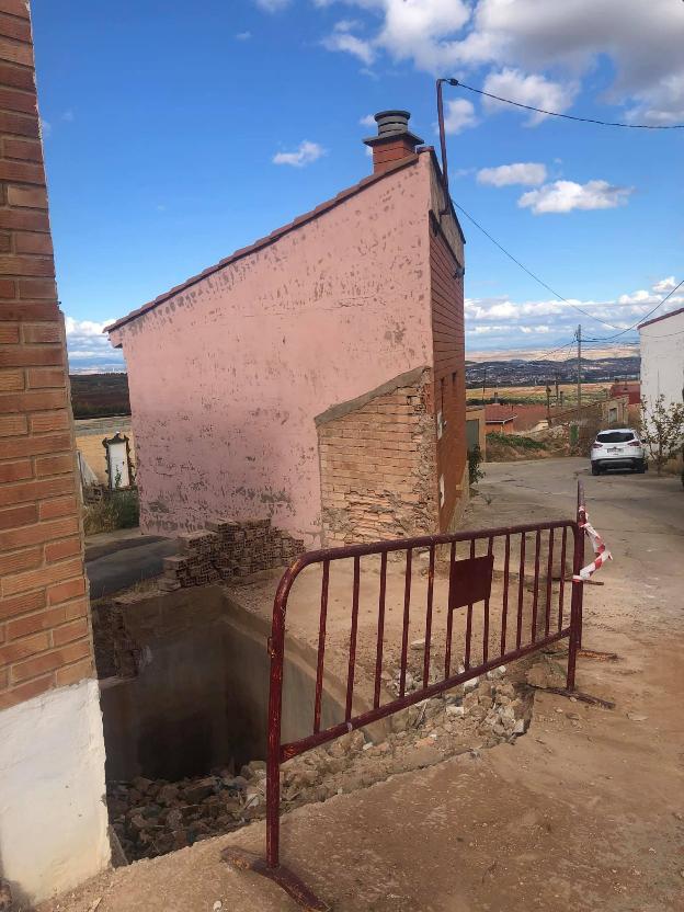 Derribo de un inmueble para crear un mirador en Tudelilla