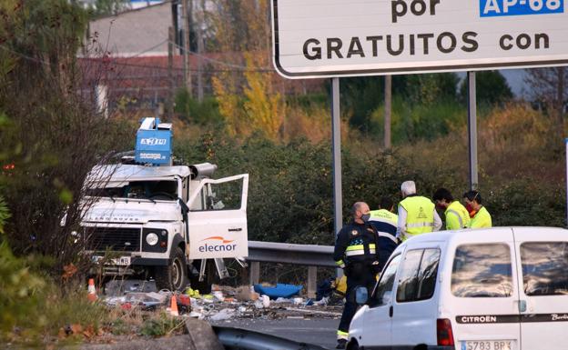 La salida de vía de un vehículo en circunvalación de Logroño provoca retenciones