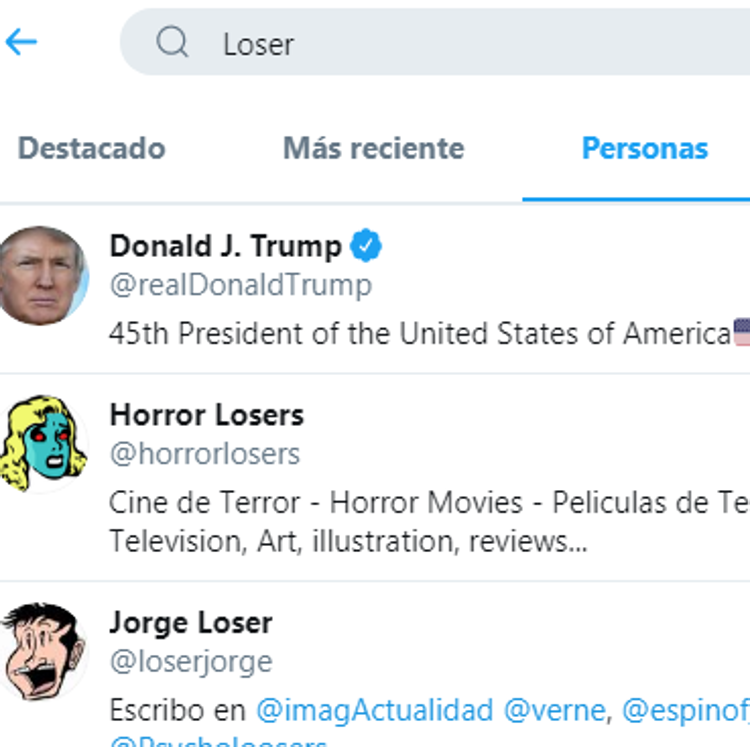 Trump, perdedor también en Twitter