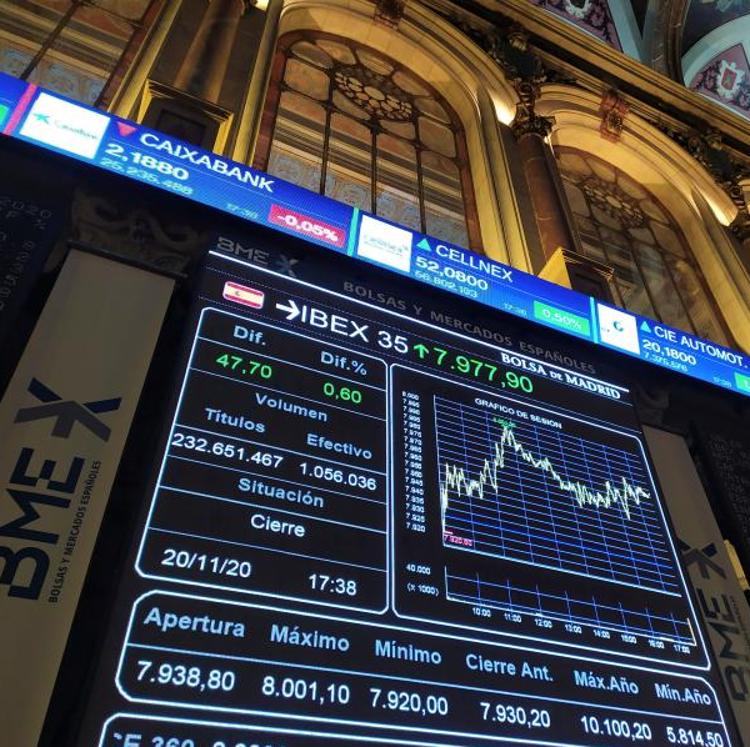 El Ibex-35 termina plano y frustra la conquista de los 8.000