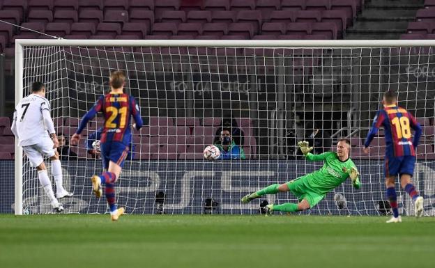 Cristiano toma de nuevo un Camp Nou en ruinas