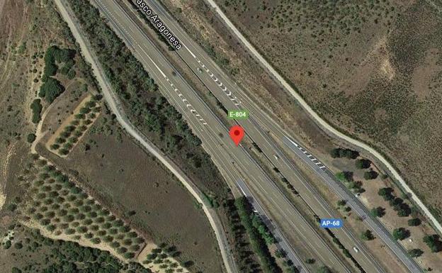 Recupera la normalidad el tramo de la AP-68 tras un accidente entre dos turismos