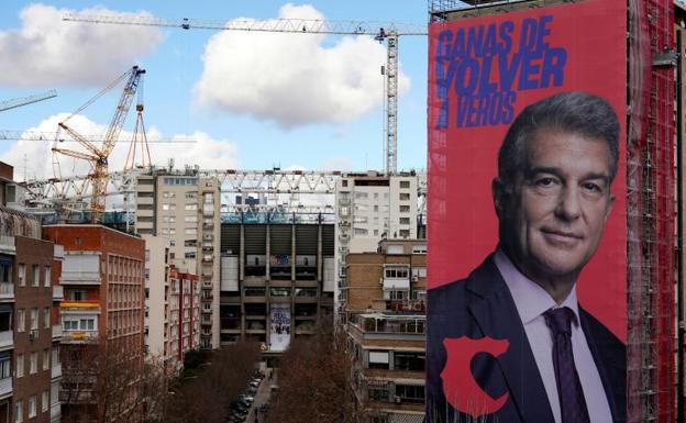 La campaña electoral de Joan Laporta aterriza en Madrid