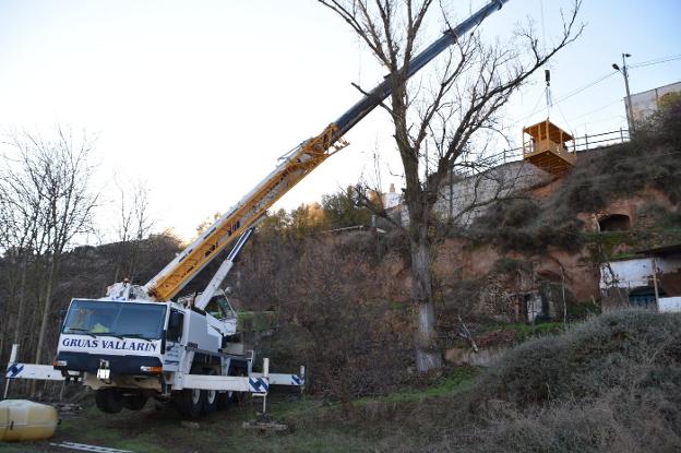 Las obras del Barrio Bodegas de Quel se centran en la estabilización de miradores