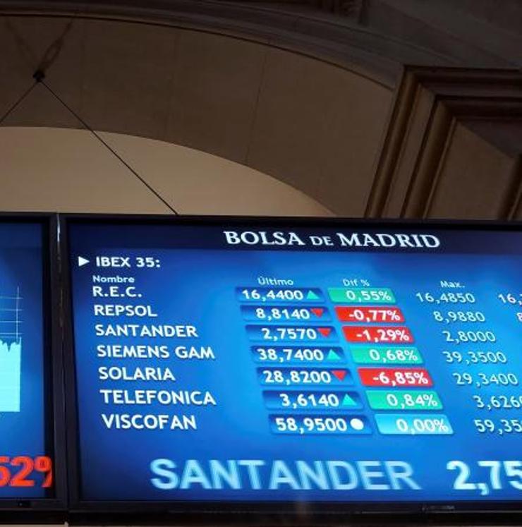 El Ibex-35 salva la sesión con el empuje de Telefónica